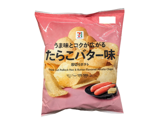 7-Eleven Japan Thick-Cut Cod Roe & Butter Potato Chips