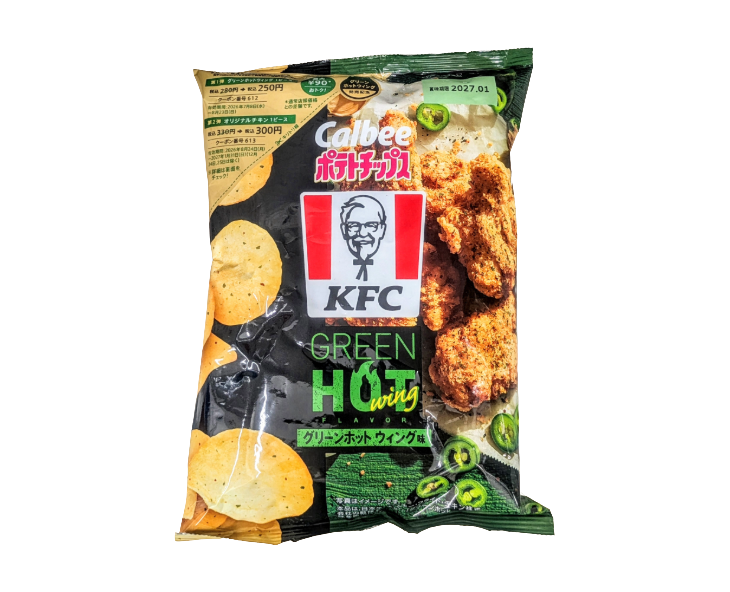 Calbee KFC Green Hot Chicken Wing Potato Chips