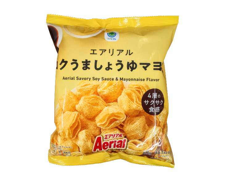 Family Mart Japan Aerial Savory Soy Sauce & Mayonnaise Corn Snacks
