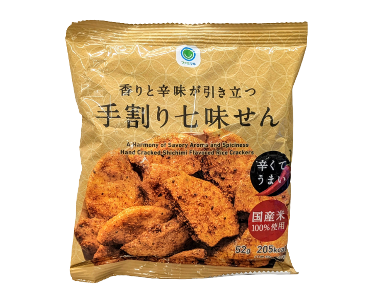Family Mart Hand-Cracked Shichimi-Flavored Rice Crackers – Saku Family Mart Hand-Cracked Shichimi-Flavored Rice Crackers – Saku
