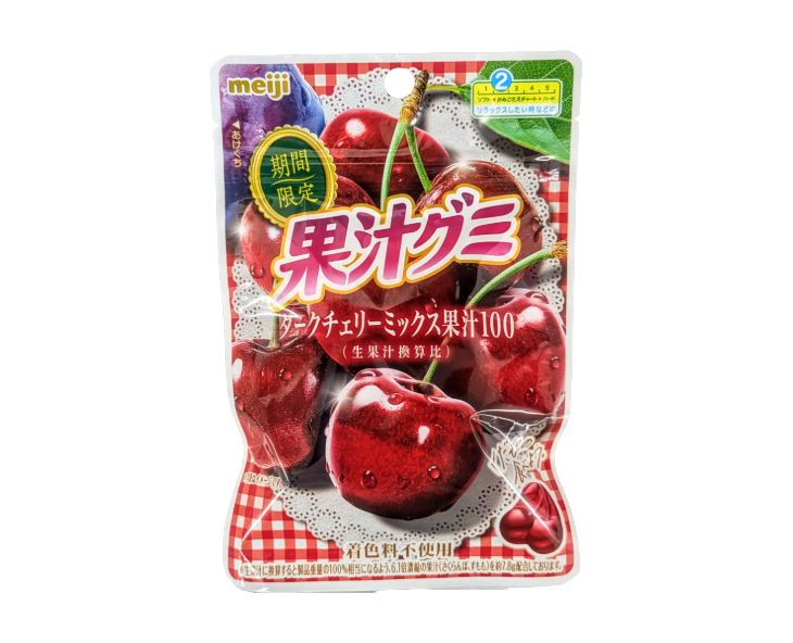 Meiji Dark Cherry Mix Fruit Juice Gummies from Japan