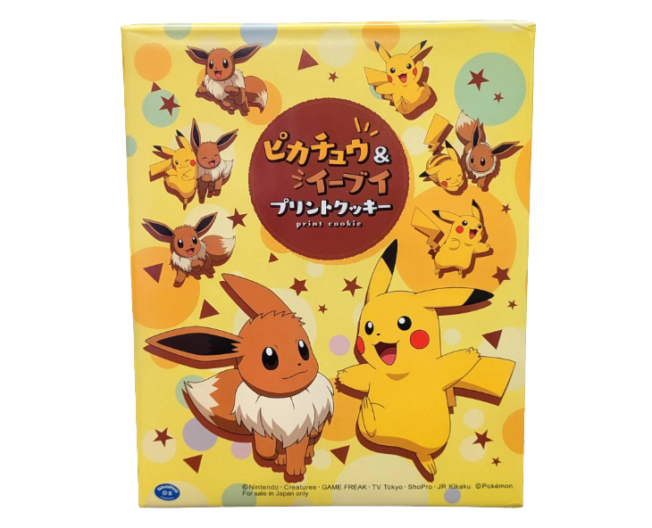 Pikachu and Eevee print cookies from Japan