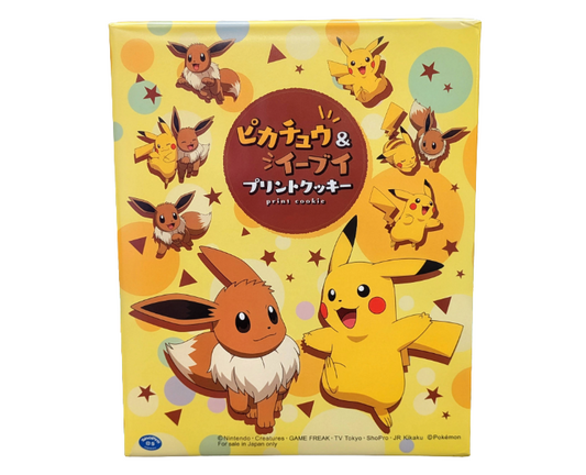Pikachu and Eevee print cookies from Japan