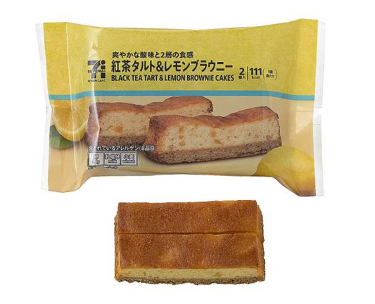7-Eleven Japan Black Tea Tart & Lemon Brownie Cakes
