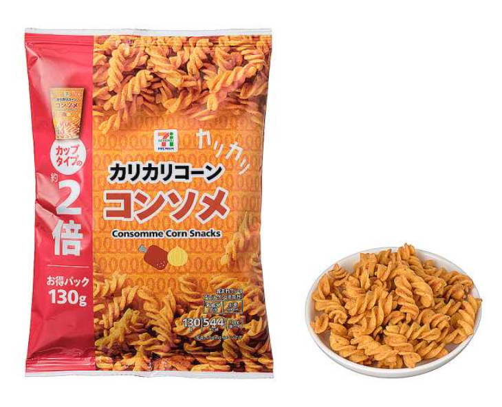 7-Eleven Japan Consommé Corn Snacks (130 gram bag)