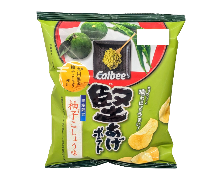 Calbee Hard-Fried Potato Chips (Yuzu & Green Chili Pepper Flavor)