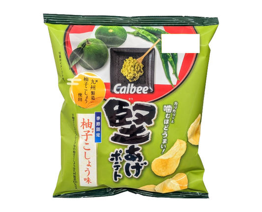 Calbee Hard-Fried Potato Chips (Yuzu & Green Chili Pepper Flavor)