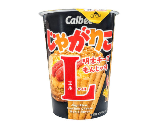 Calbee Jagariko Spicy Cod Roe Cheese Monja (Large Size) from Japan
