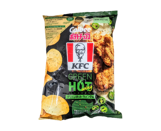 Calbee KFC Green Hot Chicken Wing Potato Chips