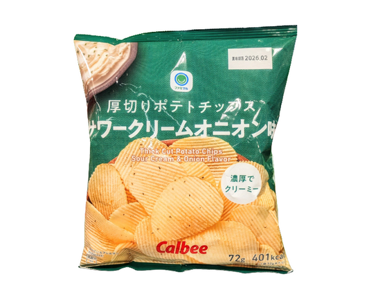 family mart japan thick-cut sour cream and onion potato chips