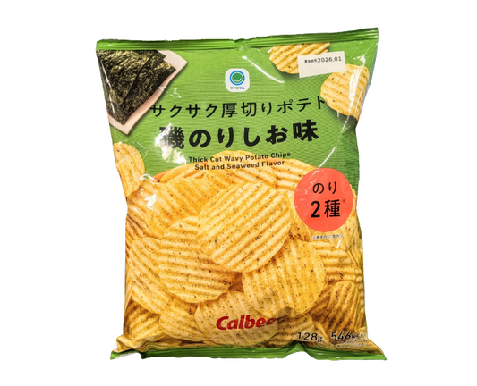 Family Mart Japan Thick-Cut Wavy Salt & Nori Seaweed-Flavored Potato Chips