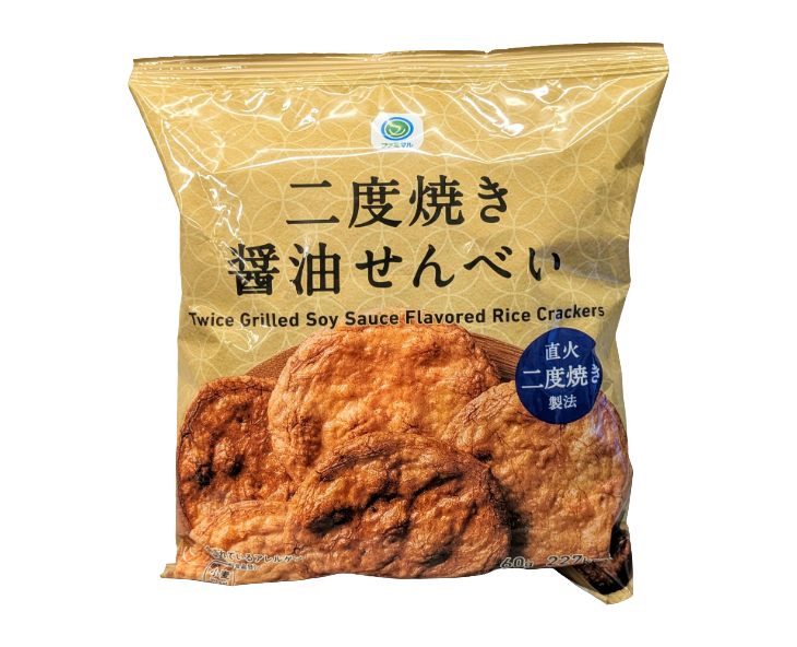 Family Mart Japan Twice-Grilled Soy Sauce Flavored Rice Crackers