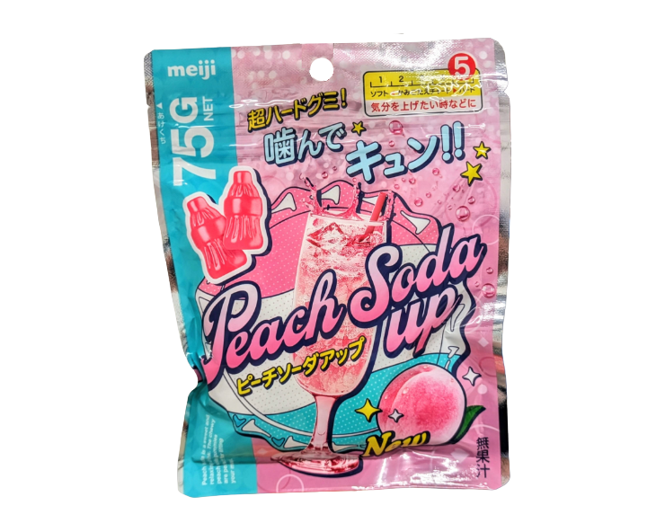 Meiji Peach Soda-Up Gummies from Japan