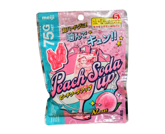 Meiji Peach Soda-Up Gummies from Japan
