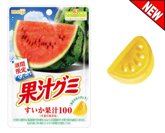 Japanese watermelon fruit juice gummies that use 100% watermelon juice