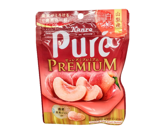 Puré Premium Yamagata White Peach Gummies from Japan