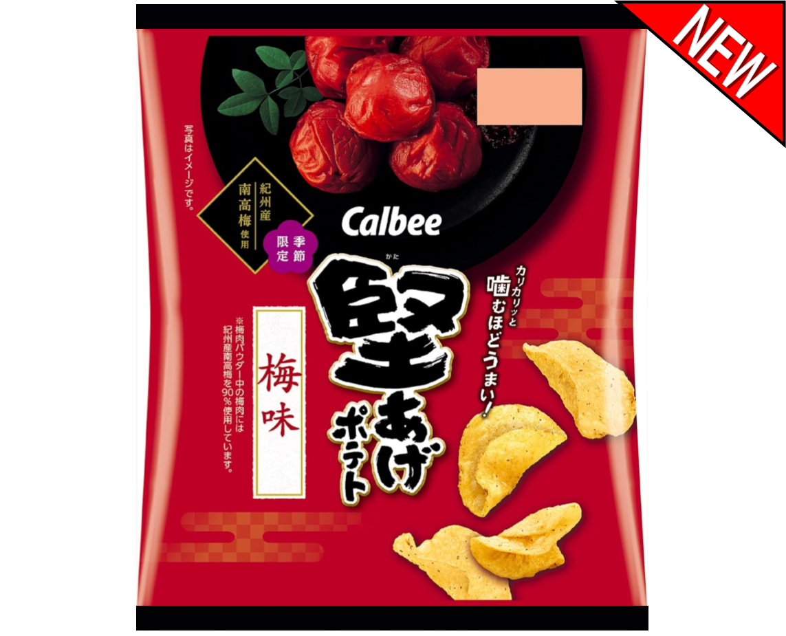 Calbee Hard-Fried Potato Chips (Umeboshi Flavor)