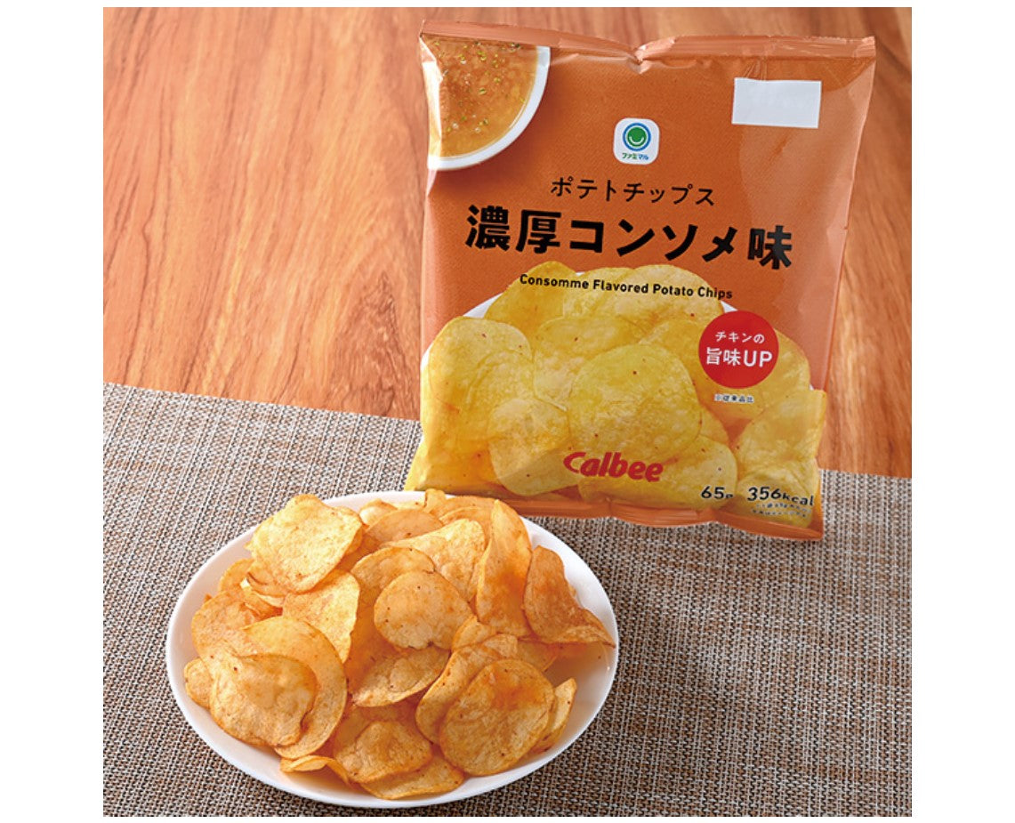 Consommé-flavored potato chips with just the right amount of spice and the addictive umami of chicken and savory vegetables. This version is characteristic for its enhanced chicken umami compared to other similar products.
