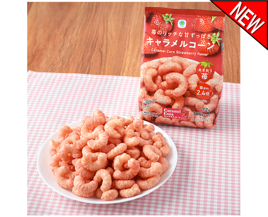 Family Mart Strawberry Caramel Corn Curls