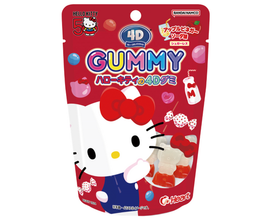 Hello Kitty 4D Gummies (Apple Vinegar Soda Flavor × Sugarless)