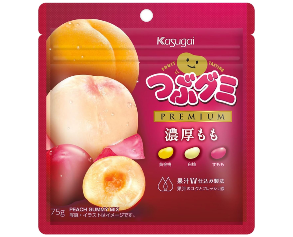 Kasugai Premium Deeply Rich Peach Gummy Drops