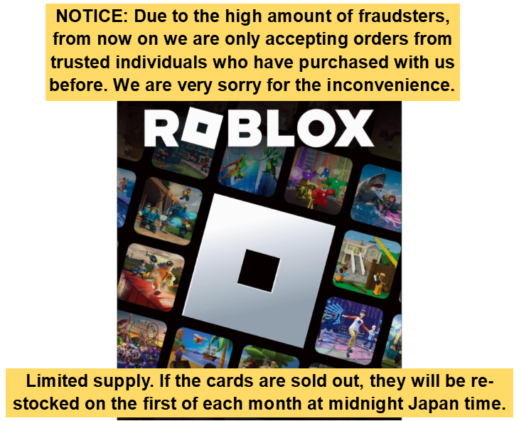 Roblox Gift Card (Free Japan-Exclusive Virtual Item Included)